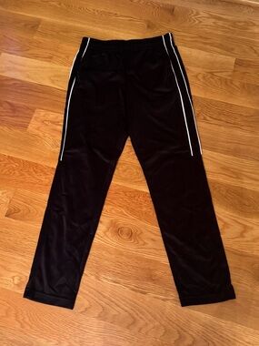 Tek Gear  Black Jogger Sweatpants with White Side Stripes